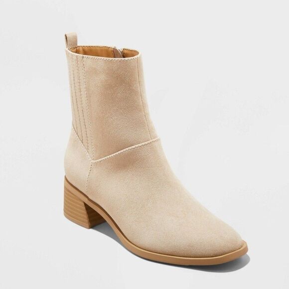 Universal Thread Ashley Memory Foam Ankle Boots Taupe Size 6.5 | Women’s Booties - Picture 5 of 5
